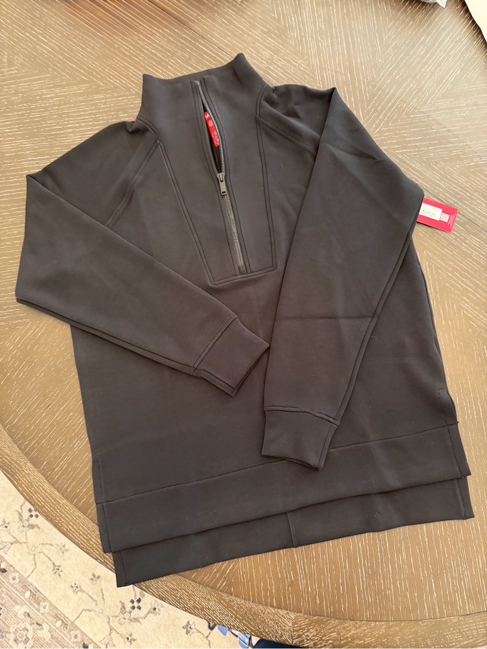 NWT Spanx Black Quarter-Zip Tunic